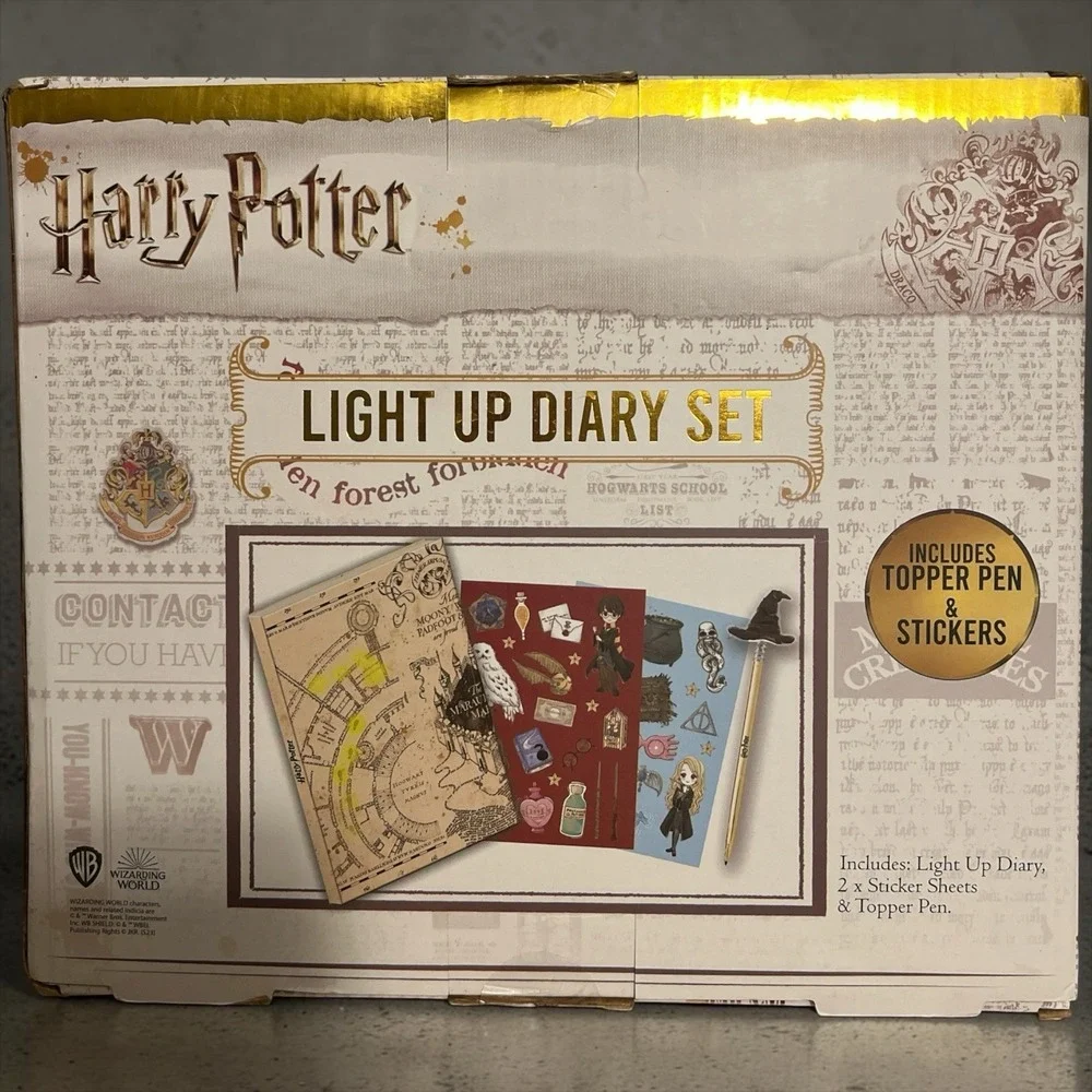 Harry Potter‎ Wizarding World Light Up Diary Set Marauder's Map Journal NIB